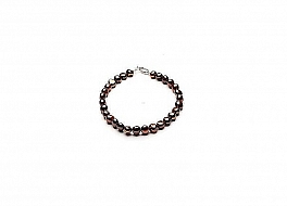 Bracelet - freshwater pearls, brown, baroc, 7-7,5mm