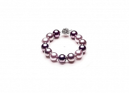 Bracelet - shell pearls, mix color, 14mm