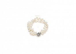 Bracelet - freshwater pearls, white, 5,5-6mm