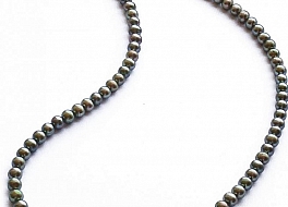 Necklace - freshwater pearls, round, 5-5,5mm 