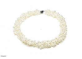 Necklace - freshwater pearls, white, 5,5-6mm