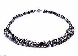 Necklace - graphite pearls